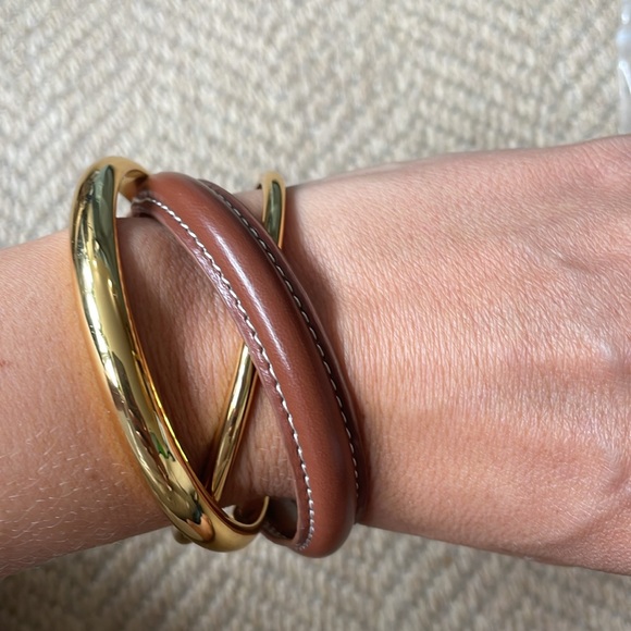 Tuckernuck Jewelry - Leather and gold Marley bracelet